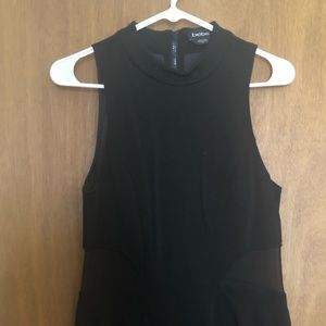 Black bebe high low dress
